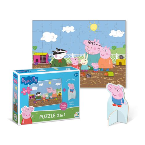 DODO Puzzle Peppa Prase sa Figurom, DRUGARI slika 2