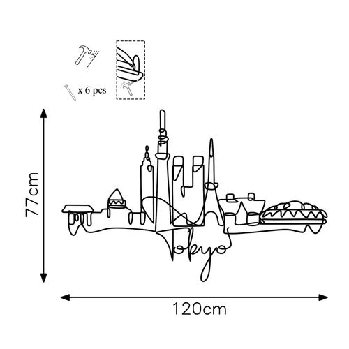 Wallity Metalna zidna dekoracija Tokyo slika 6