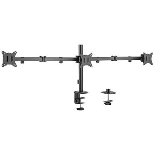 Gembird Adjustable desk 3-display mounting arm (rotate, tilt, swivel), 17”-27”, up to 7 kg slika 1
