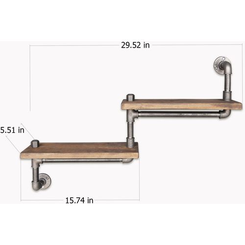 BoruRaf012 Black
Walnut Pipe Shelf slika 6