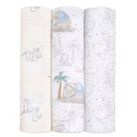 aden+anais® komplet 3 pelene za povijanje 120x120 disney my darling dumbo