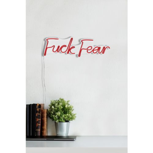 Wallity Ukrasna plastična LED rasvjeta, Fuck Fear - Red slika 4