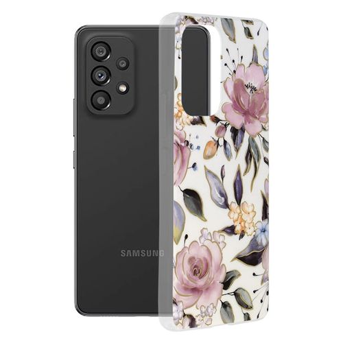 Techsuit Marble Series maska za Samsung Galaxy A53 5G Chloe White slika 1