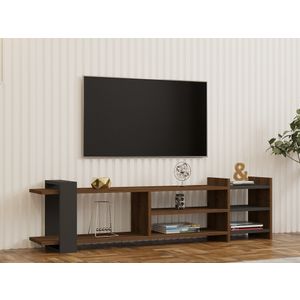 Zeyna TV Stalak od Orahovog Drveta u Antracit Boji