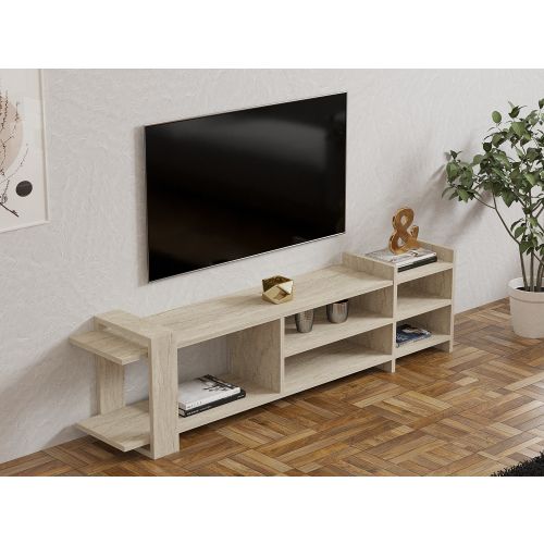 Woody Fashion TV stalak ZEYNA, boja Travertine slika 3