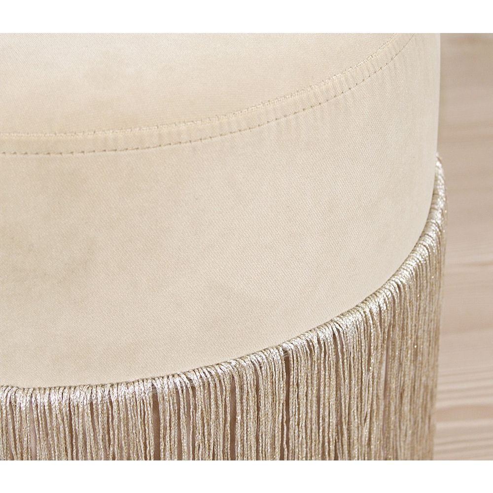 Merkur - Cream Cream Pouffe slika 5