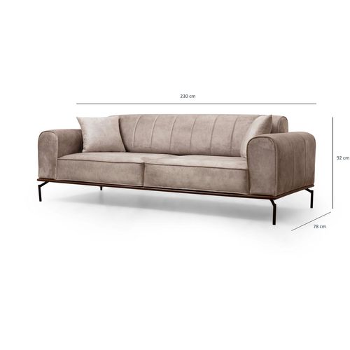 Atelier Del Sofa Trosjed SIESTA bež, Siesta Plain Back 3 Seater - Cream slika 8