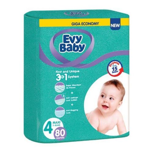 Evy Baby Pelene Giant 4 Maxi 8-18kg, 80kom 3u1 slika 1