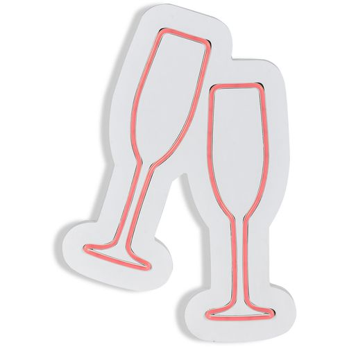 Wallity Ukrasna plastična LED rasvjeta, Champagne Glasses - Pink slika 6