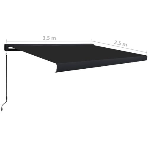 Kazetna tenda na ručno uvlačenje 350 x 250 cm antracit slika 39