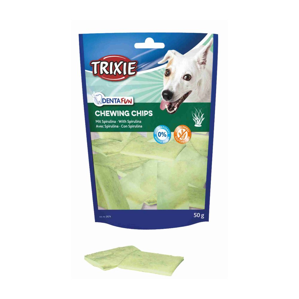 Trixie poslastica za pse Dentafun Chips light sa spirulinom, 50 g slika 1