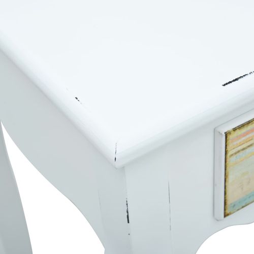 Konzolni stol bijeli 80 x 40 x 74 cm drveni slika 17