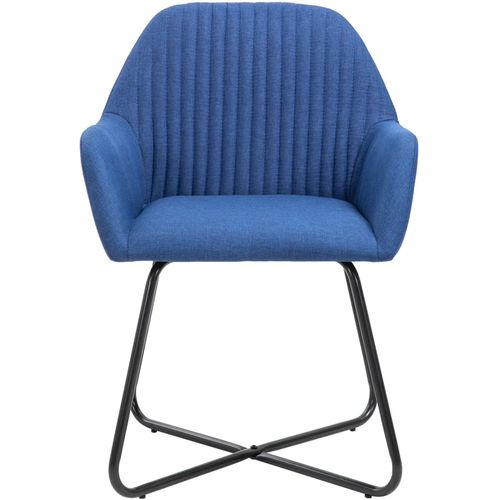 Blagovaonske stolice od tkanine 6 kom plave slika 33