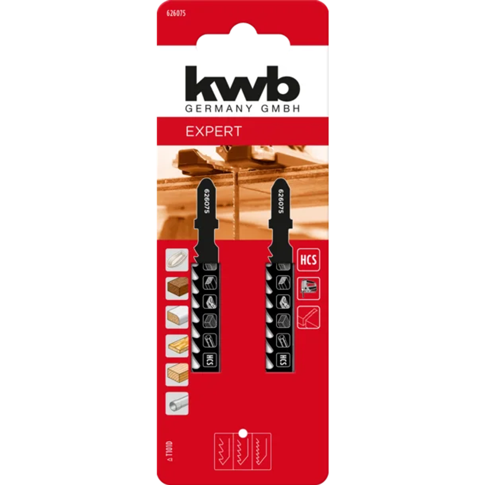 KWB list za ubodnu pilu l - 100 mm, srednji, za tvrdo drvo, 2 kom slika 2