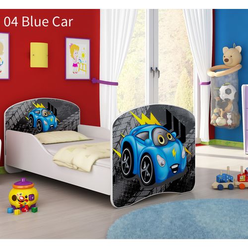 Dječji krevet ACMA s motivom 180x80 cm 04-blue-car slika 1
