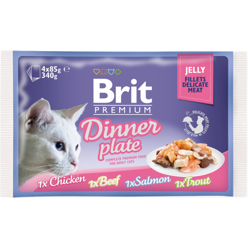 Brit PN Cat Delicate Fileti u želeu Dinner Plate 340 g (4x85g) slika 1