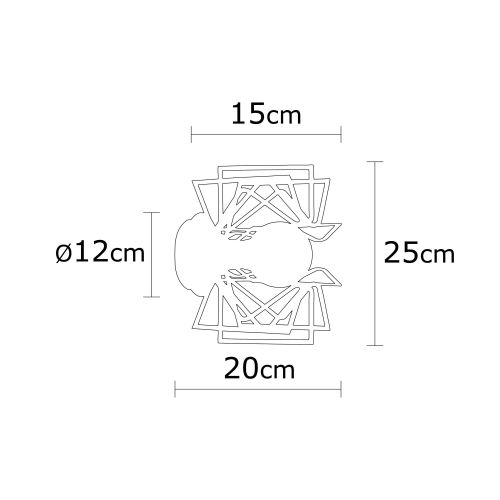 Nemrut - N-953 Crna Zidna Lampa slika 4