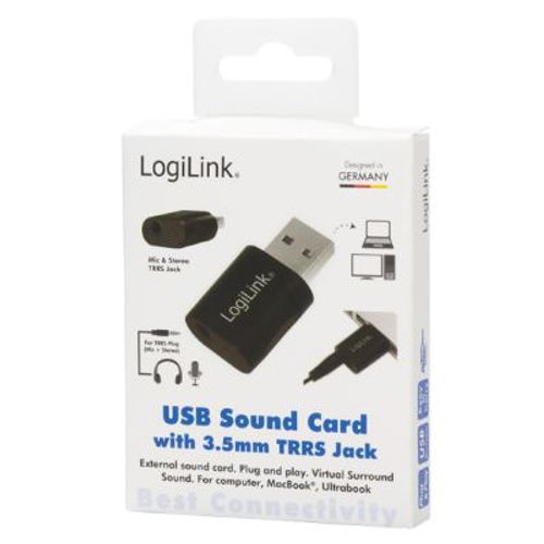 USB Audio Adapter black 1x3.5mm slika 7