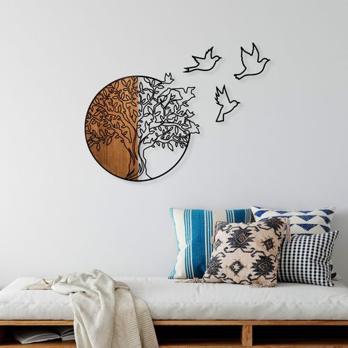 Tree And Birds 2 Walnut
Black Decorative Wooden Wall Accessory slika 2