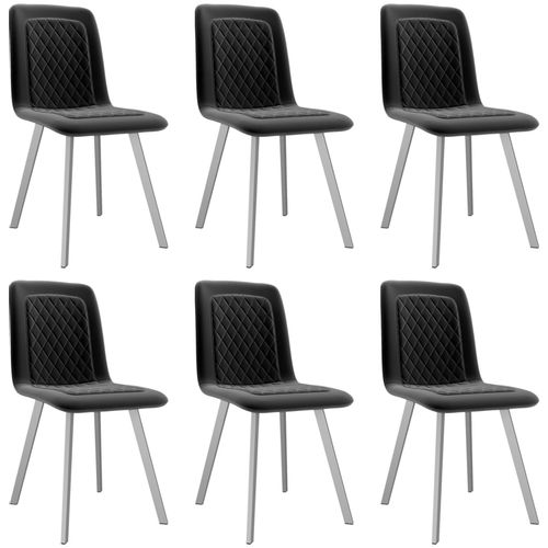 Blagovaonske stolice 6 kom crne baršunaste slika 15