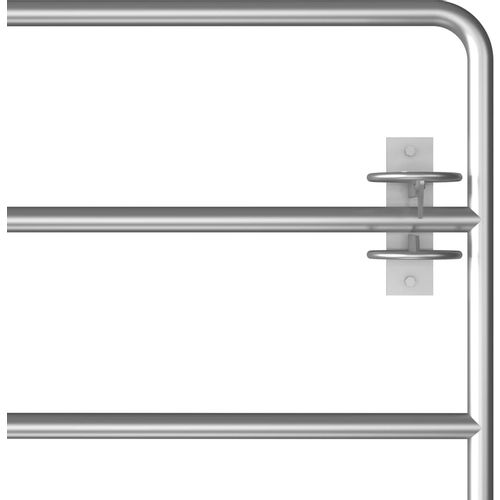 Vrata za polje s 5 šipki čelična (95 - 170) x 90 cm srebrna slika 12