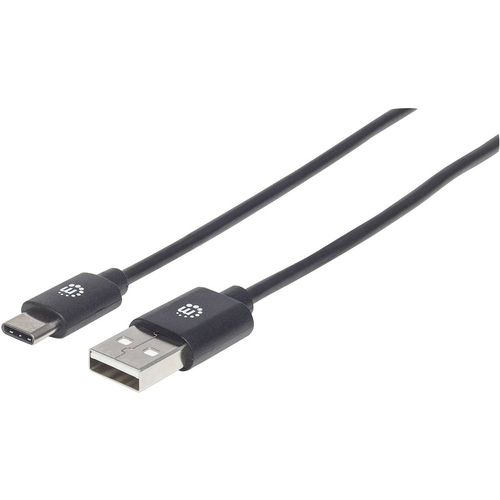 Manhattan USB kabel USB 2.0 USB-A utikač, USB-C® utikač 0.50 m crna  354912 slika 1