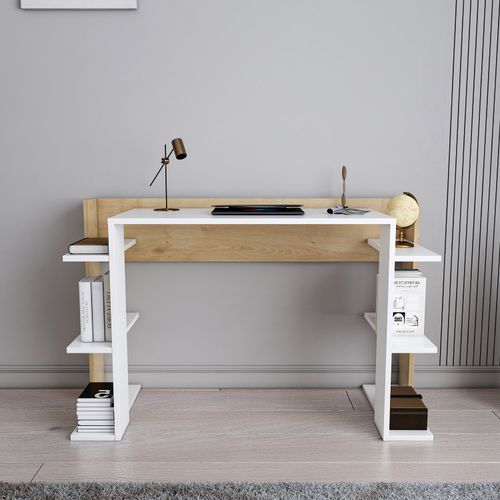 Çinar - White, Oak WhiteOak Study Desk slika 1