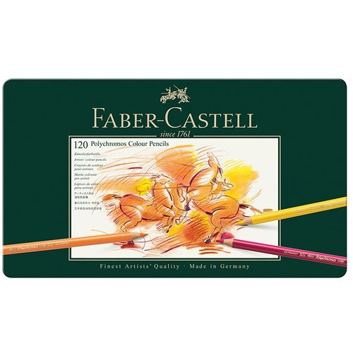 Drvene bojice Faber Castell Polychromos 1/120 110011 u metalnoj kutiji slika 1