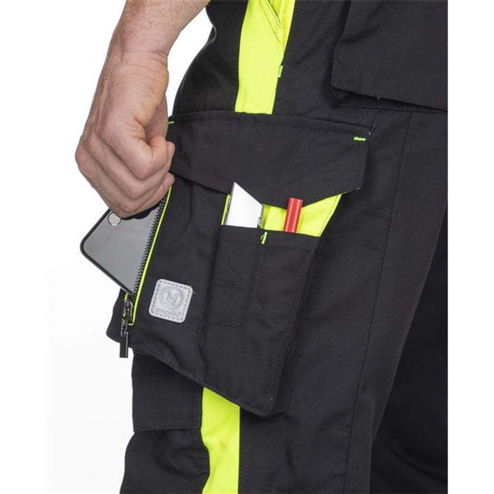 Ardon radne hlače klasične Neon H6401/54 (crno-žute) slika 6