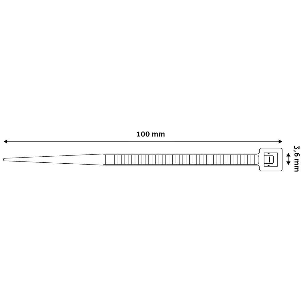 Entac Plastične vezice 3,6mm x 100mm, 50 kom. - Cable Tie 3.6mmx100mm White slika 3