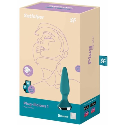 Satisfyer vibracijski analni čep Plug-ilicious 1, zelen slika 8