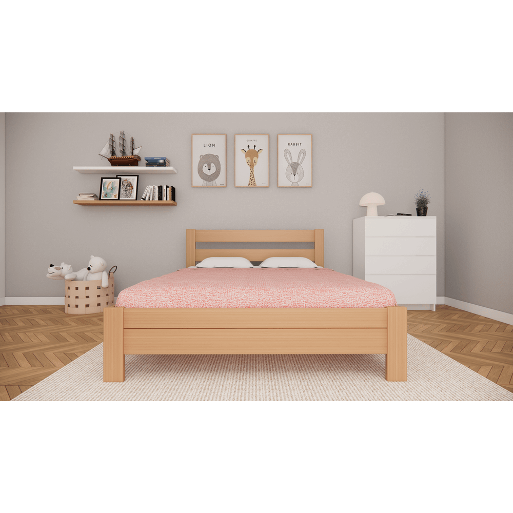 MASTERWOOD bračni krevet Woody Box 160x200 cm bukva, boja Natur slika 2