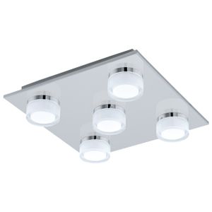 Eglo Romendo 1 zidna/stropna LED lampa, krom/bijela, 5x7,2W, 3750lm