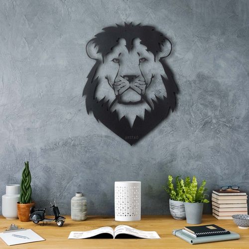 Wallity Metalna zidna dekoracija, Lion Head slika 1