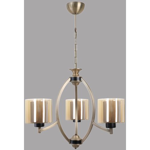 Paul 3 lü eskitme avize bal camlı Vintage Chandelier slika 1