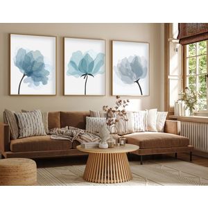 Huhu206 - 30 x 40 Multicolor Decorative Framed MDF Painting (3 Pieces)