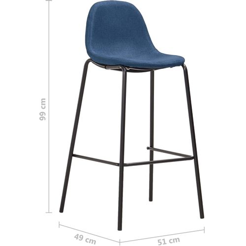 Barske stolice od tkanine 2 kom plave slika 7