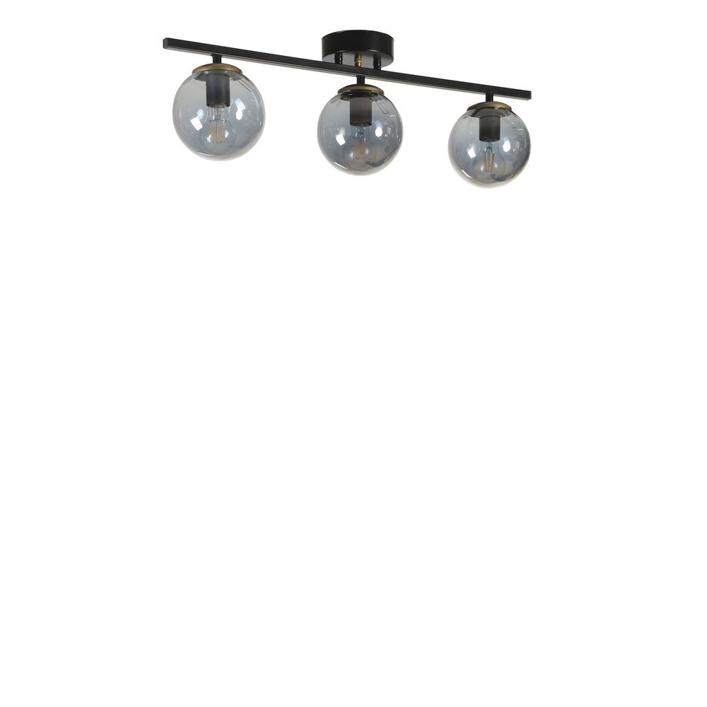 Elegantni Crni Füme Stakleni Luster Yeni Can - 3 Lampe slika 4