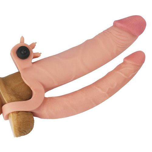 Lovetoy navlaka za penis s analnim dildo i vibrirajućim metkom slika 8