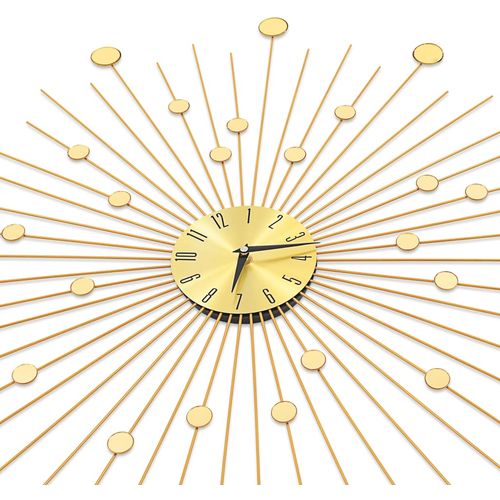 Zidni sat metalni 70 cm zlatni slika 21