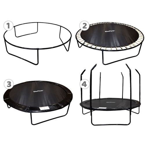 Vrtni trampolin SkyFlyer crni - 366 cm slika 12