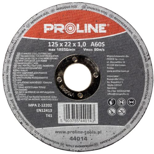 Profix REZNI DISK ZA REZANJE NEHRĐAJUČEG ČELIKA T41,125X1,0X22A60S 44014 slika 1