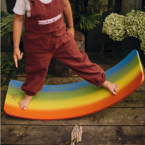 Kinderfeets drvena daska za ravnotežu Kinderboard Rainbow Wash slika 4