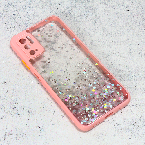 Maska Frame Glitter za Xiaomi Redmi Note 10 5G roze slika 1