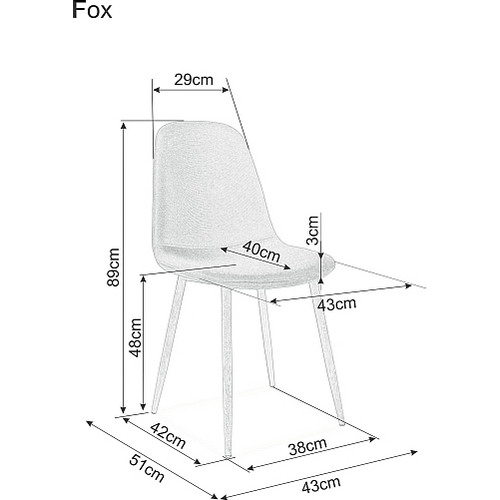 Stolica Fox-tamno plava slika 2