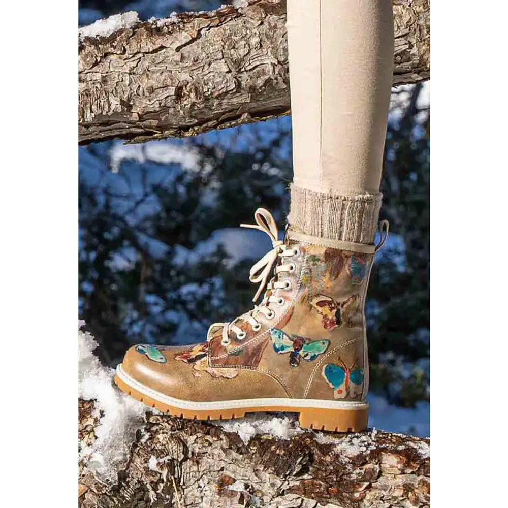 DOGO Duboke čizme Long Boots Still Life Butterflies slika 10