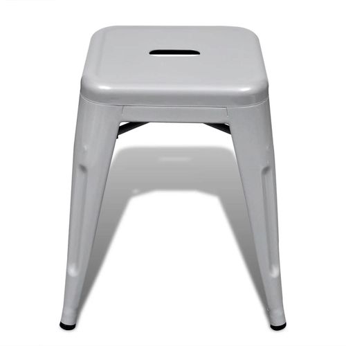 Složivi stolci 2 kom sivi metalni slika 15