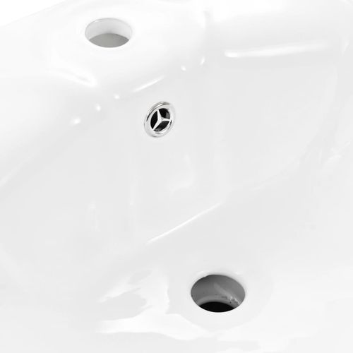 Samostojeći umivaonik keramički bijeli 580 x 510 x 200 mm slika 3