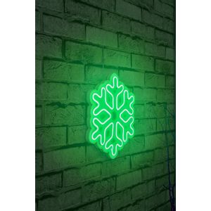 Wallity Ukrasna plastična LED rasvjeta, Snowflake - Green