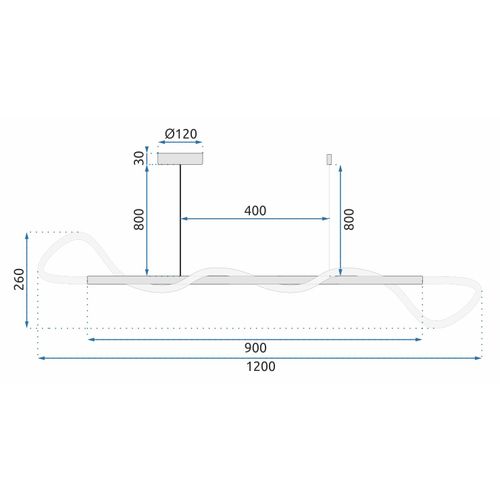 TOOLIGHT APP854-CP Long Gold LED stropna svjetiljka slika 11